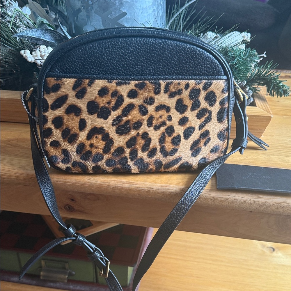 J Crew Leopard calf hair Crossbody Bag - Picture 2 of 4